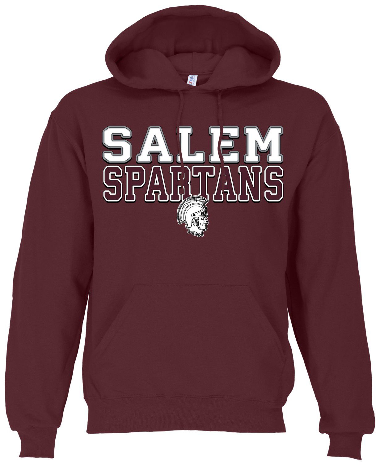 Ohiopyle Prints Adult Salem High School Maroon Field Hooded Sweatshirt