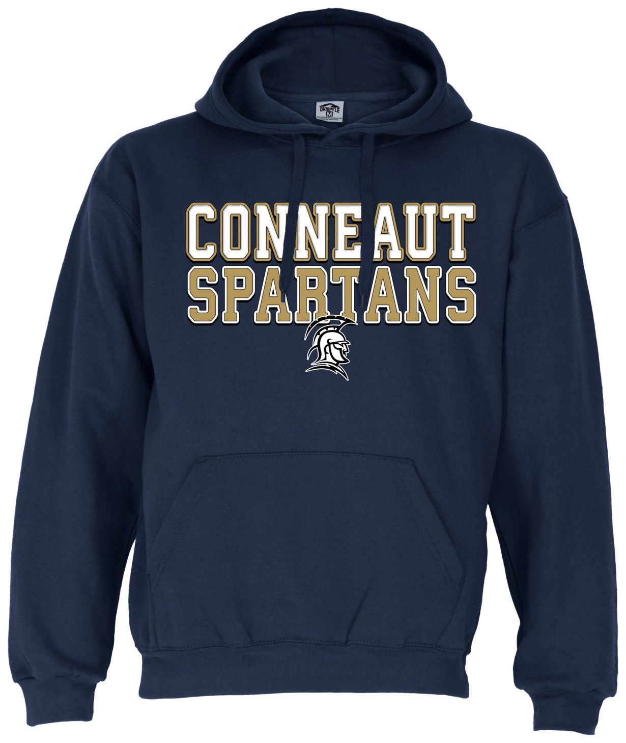 Ohiopyle Prints Adult Conneaut High School Navy Field Hooded Sweatshirt