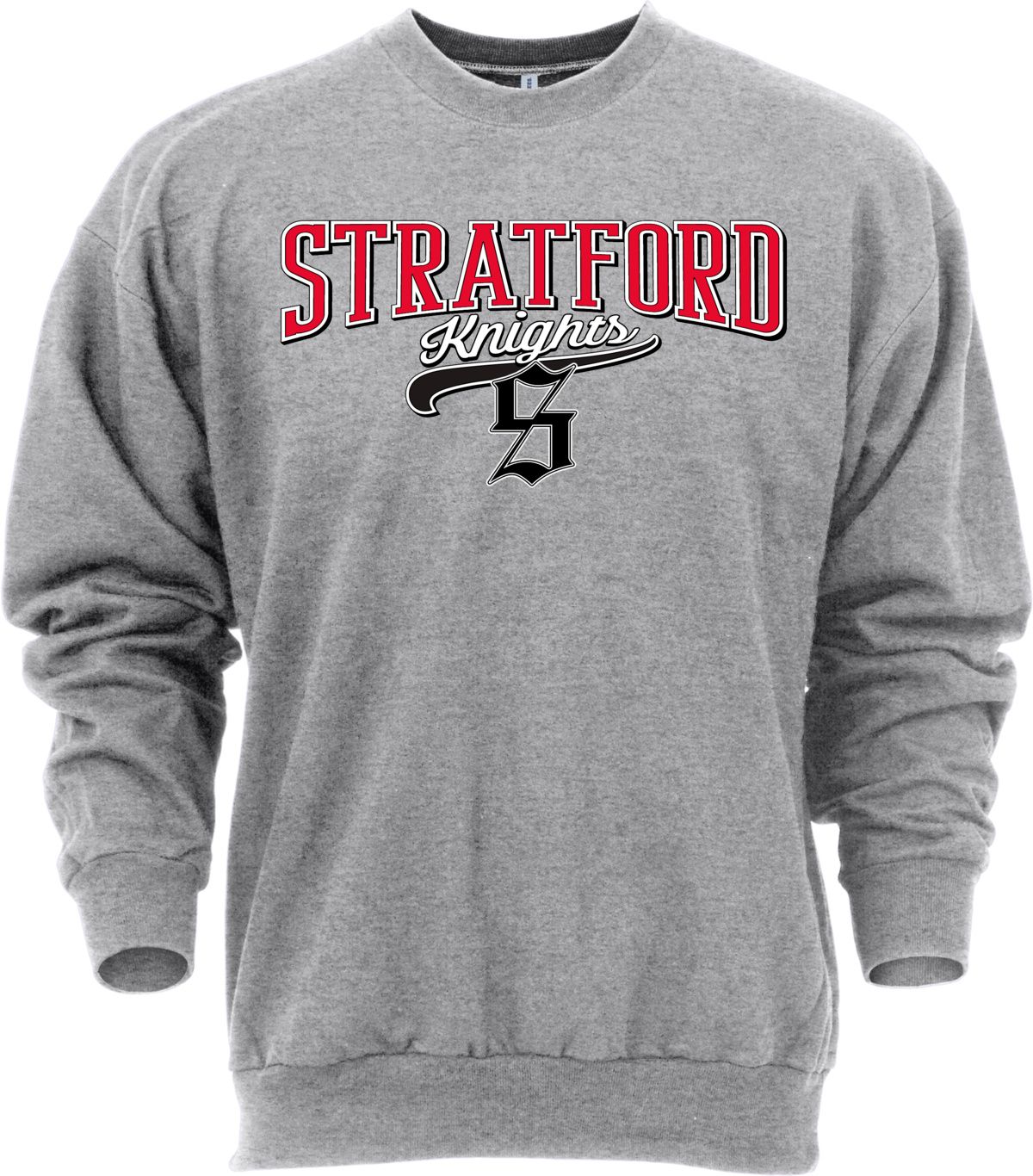 Ohiopyle Prints Adult Stratford High School Grey Catch Crewneck Sweatshirt