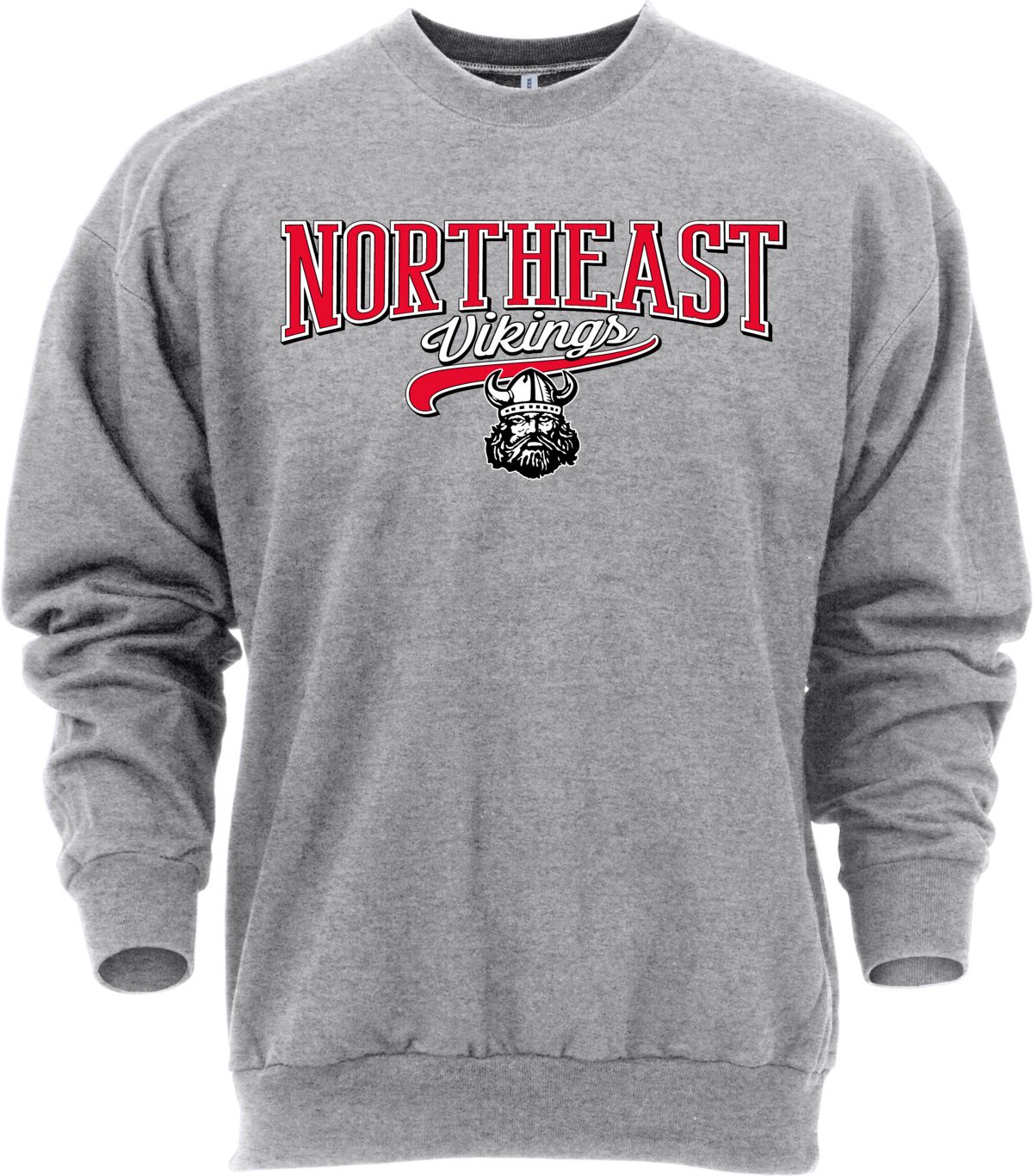 Ohiopyle Prints Adult Northeast High School Grey Catch Crewneck Sweatshirt