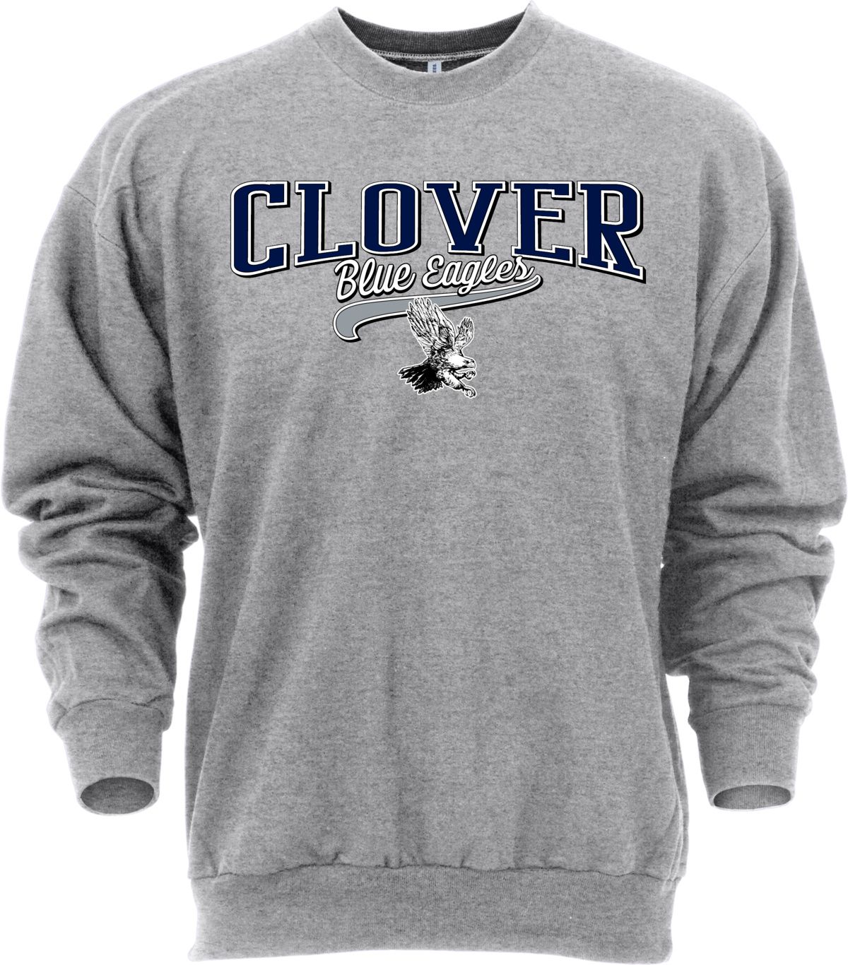 Ohiopyle Prints Adult Clover High School Grey Catch Crewneck Sweatshirt