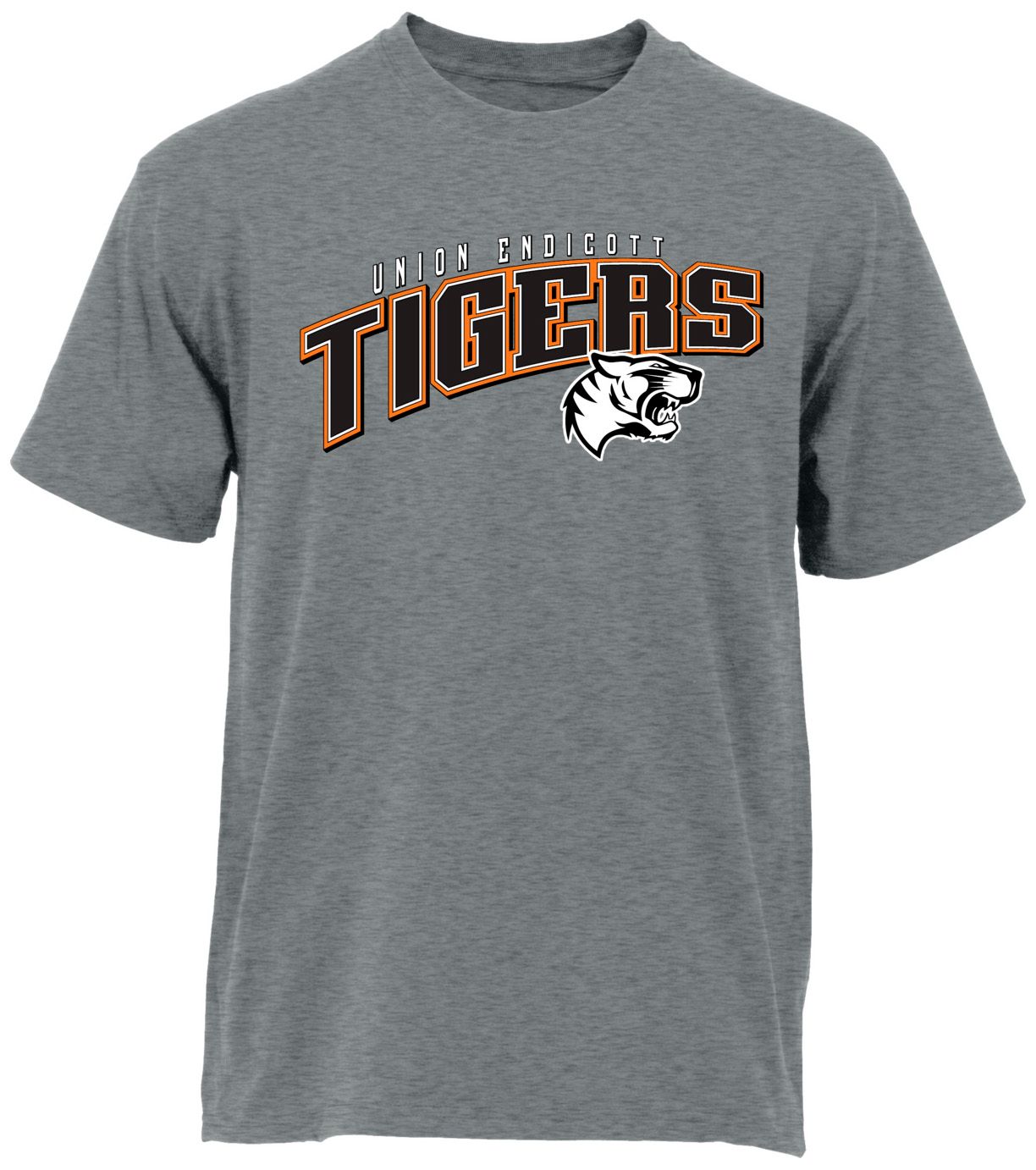 Ohiopyle Prints Adult Union Endicott High School Grey Flyball Ultimate T-Shirt