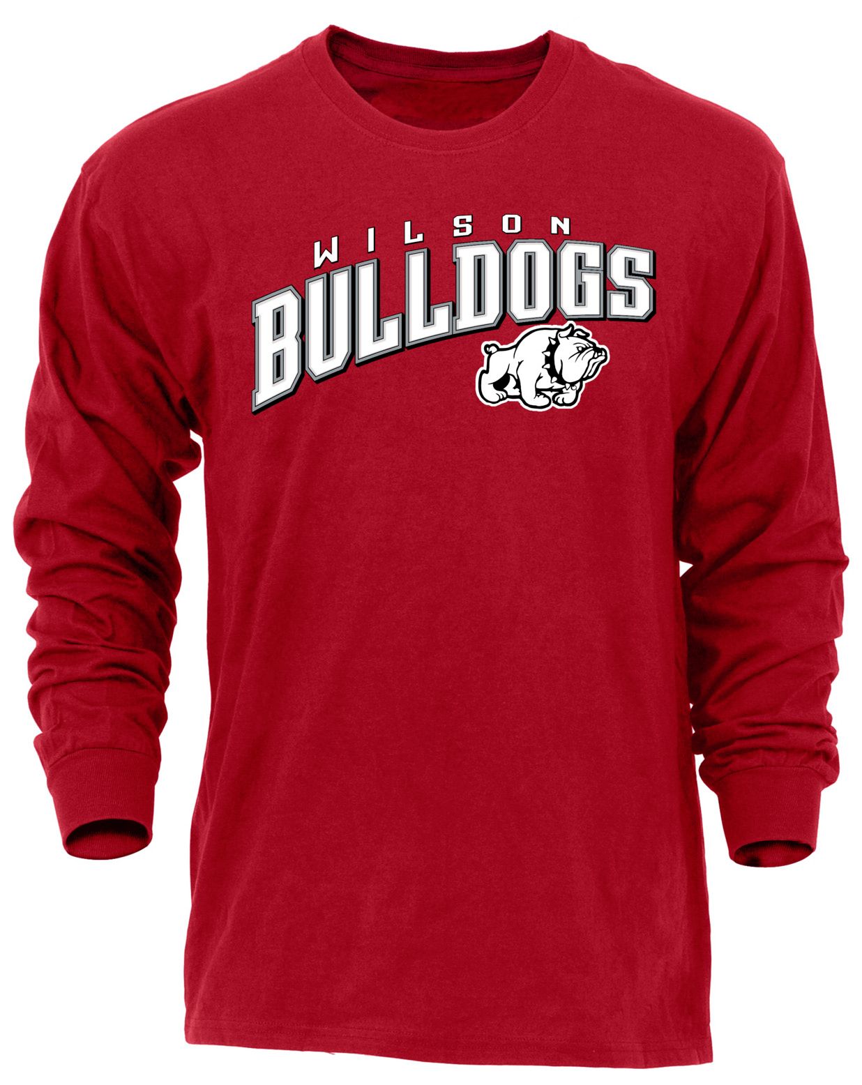 Ohiopyle Prints Adult Wilson High School Red Flyball Long Sleeve Shirt