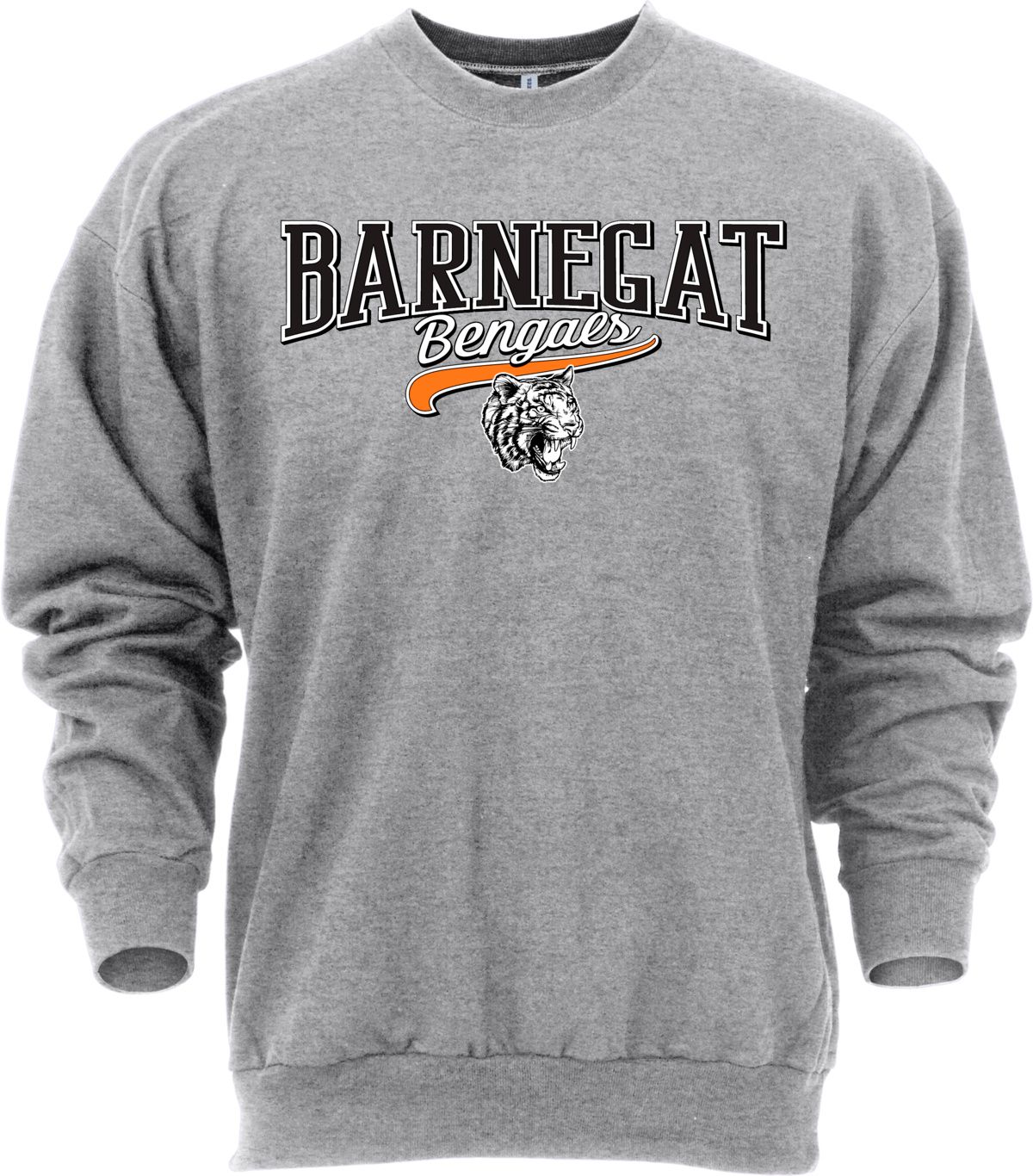Ohiopyle Prints Adult Barnegat High School Grey Catch Crewneck Sweatshirt