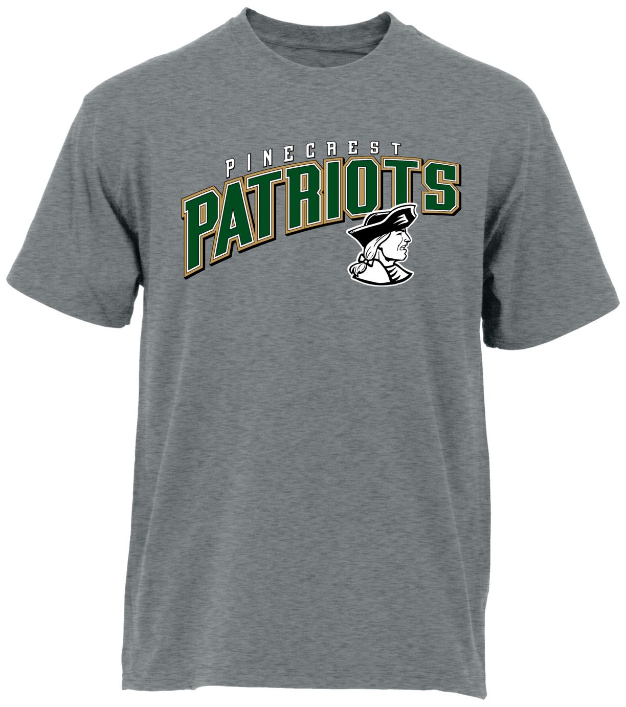 Ohiopyle Prints Adult Pinecrest High School Grey Flyball Ultimate T-Shirt