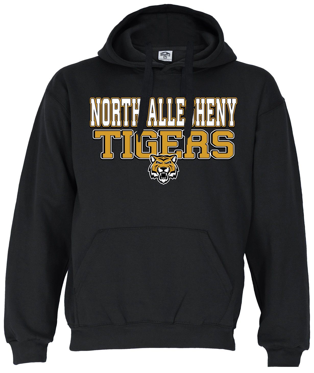 Ohiopyle Prints Adult North Allegheny Senior High School Black Field Hooded Sweatshirt