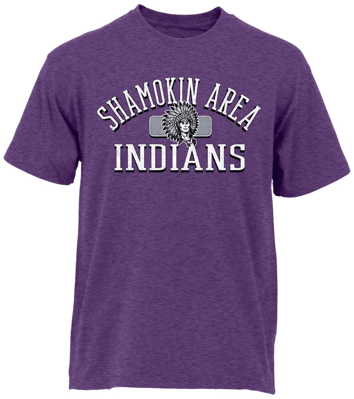 Ohiopyle Prints Adult Shamokin Area High School Heather Purple Plate Ultimate T-Shirt