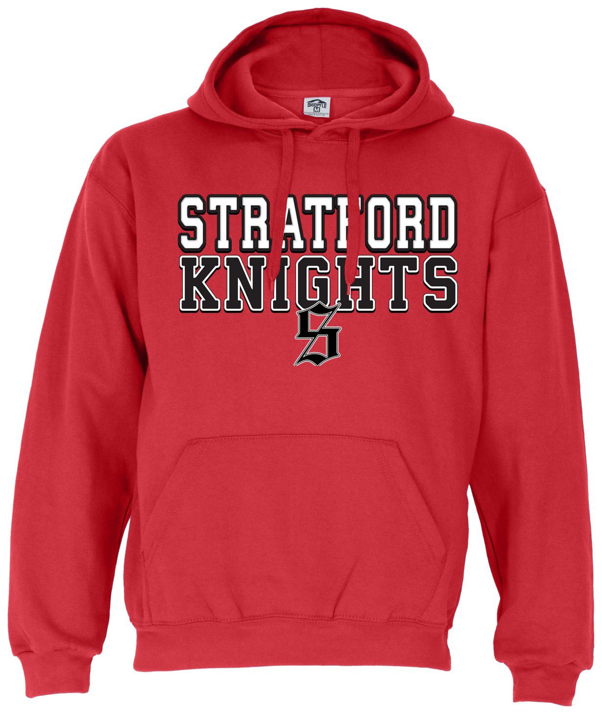Ohiopyle Prints Adult Stratford High School Red Field Hooded Sweatshirt