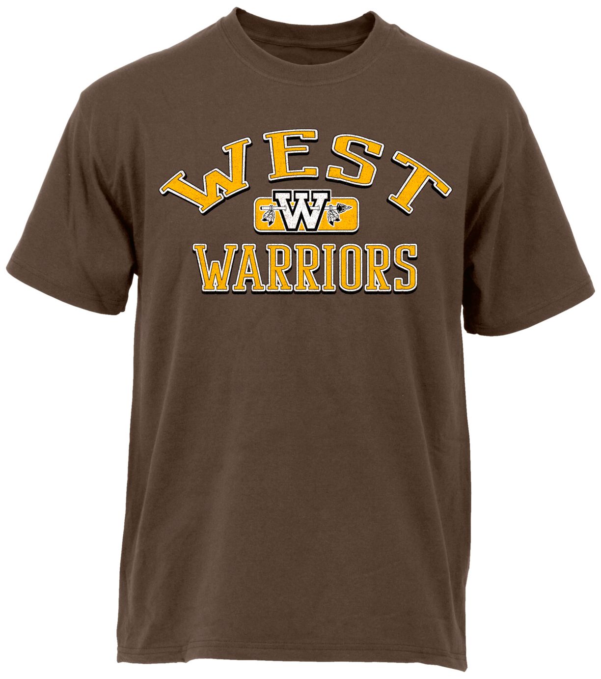 Ohiopyle Prints Adult West High School Brown Plate T-Shirt