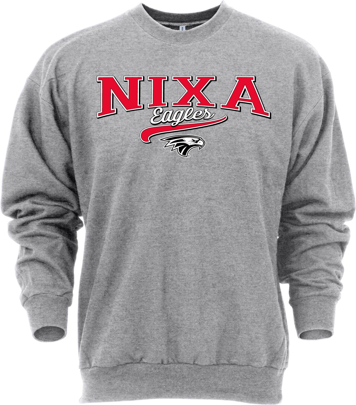 Ohiopyle Prints Adult Nixa High School Grey Catch Crewneck Sweatshirt