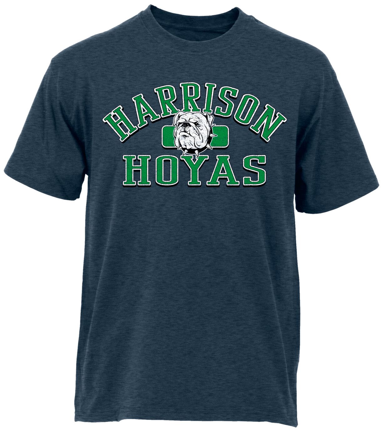Ohiopyle Prints Adult Harrison High School Heather Navy Plate Ultimate T-Shirt