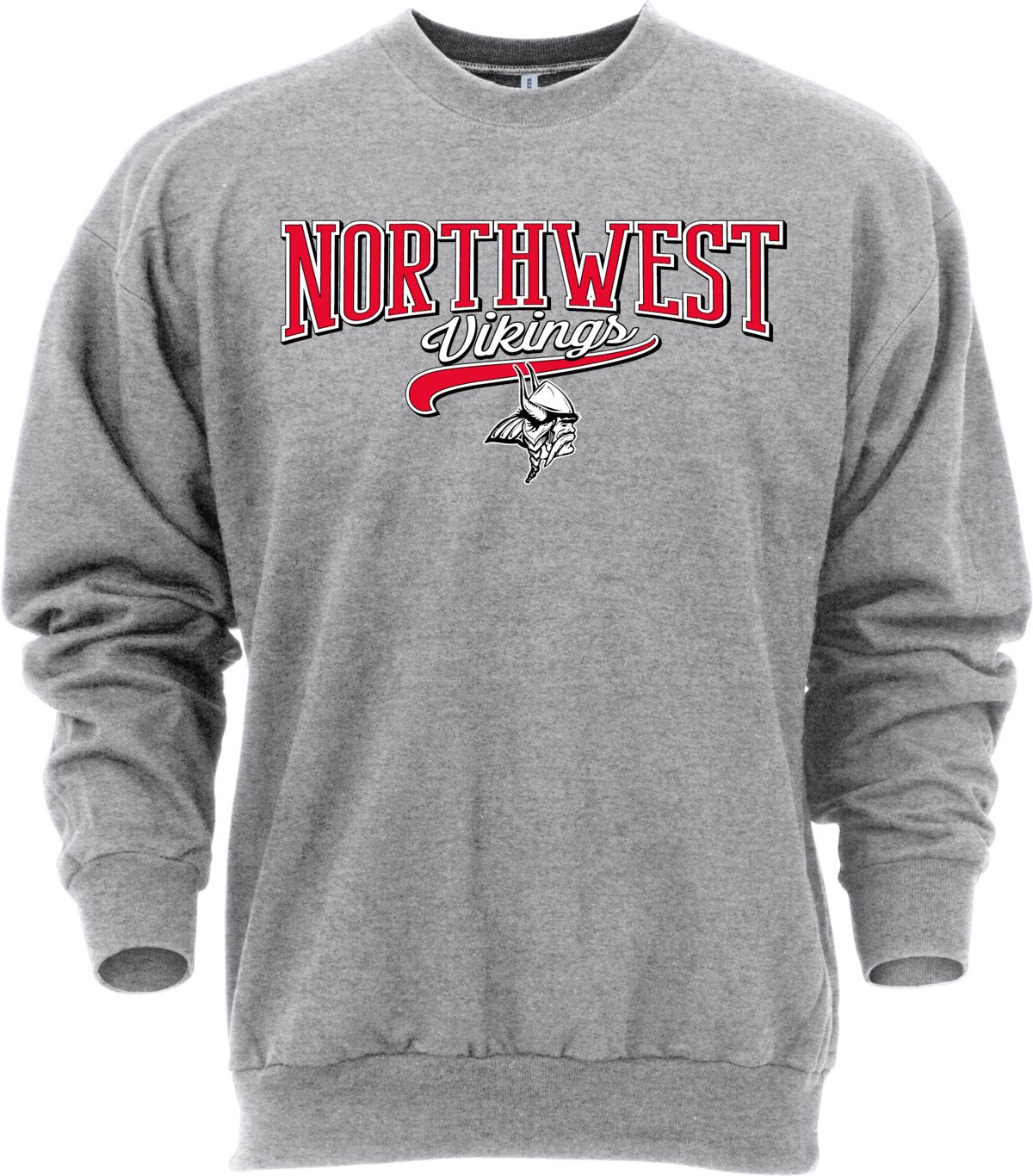 Ohiopyle Prints Adult Northwest High School Grey Catch Crewneck Sweatshirt
