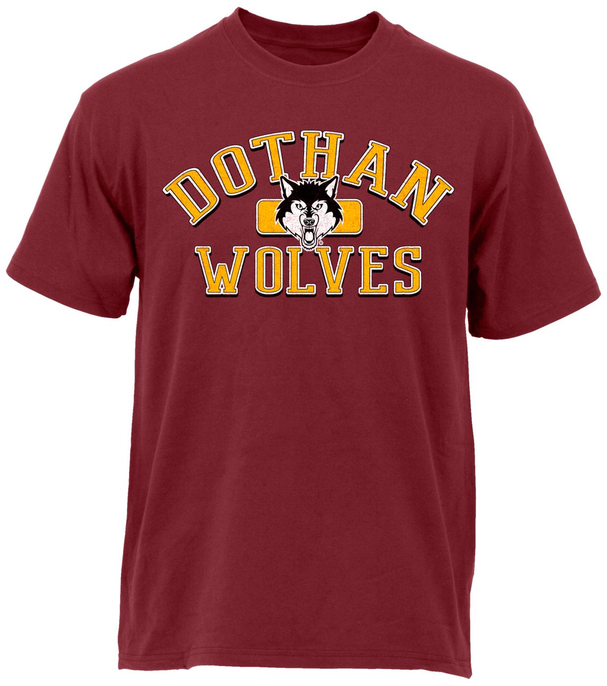 Ohiopyle Prints Adult Dothan High School Cardinal Red Plate T-Shirt