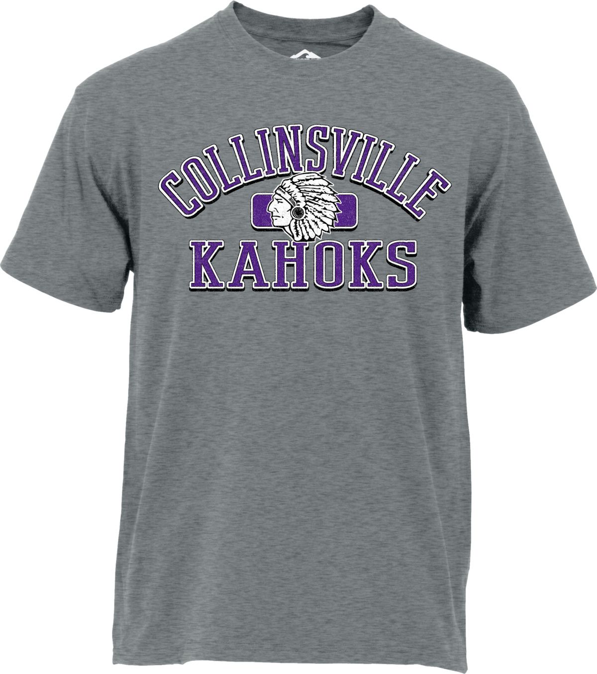 Ohiopyle Prints Men's Collinsville High School Gray Cotton T-Shirt
