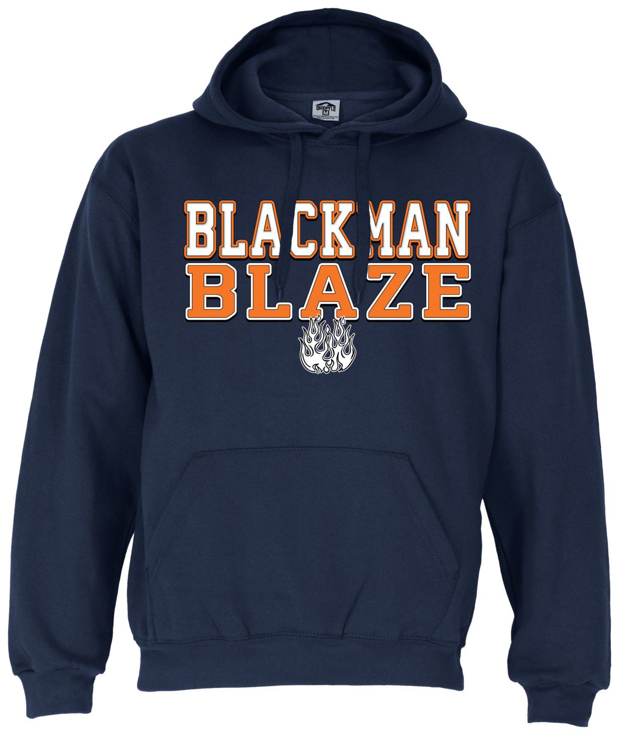 Ohiopyle Prints Adult Blackman High School Navy Field Hooded Sweatshirt