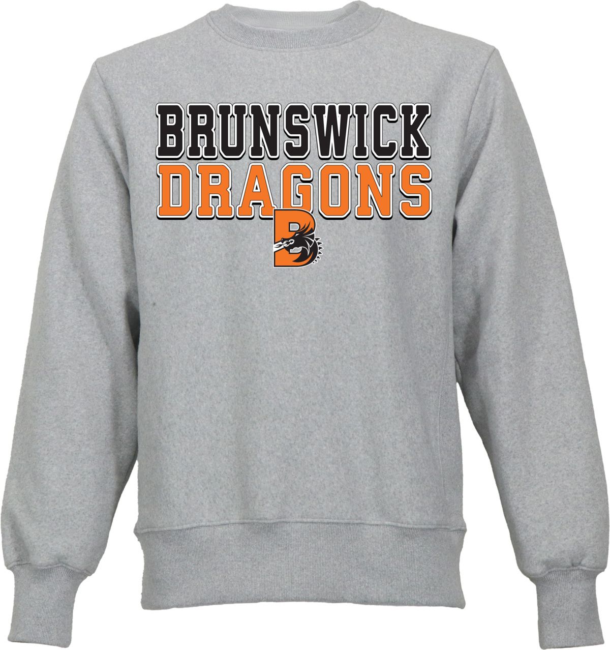 Ohiopyle Prints Men's Brunswick High School Gray Crewneck Sweatshirt