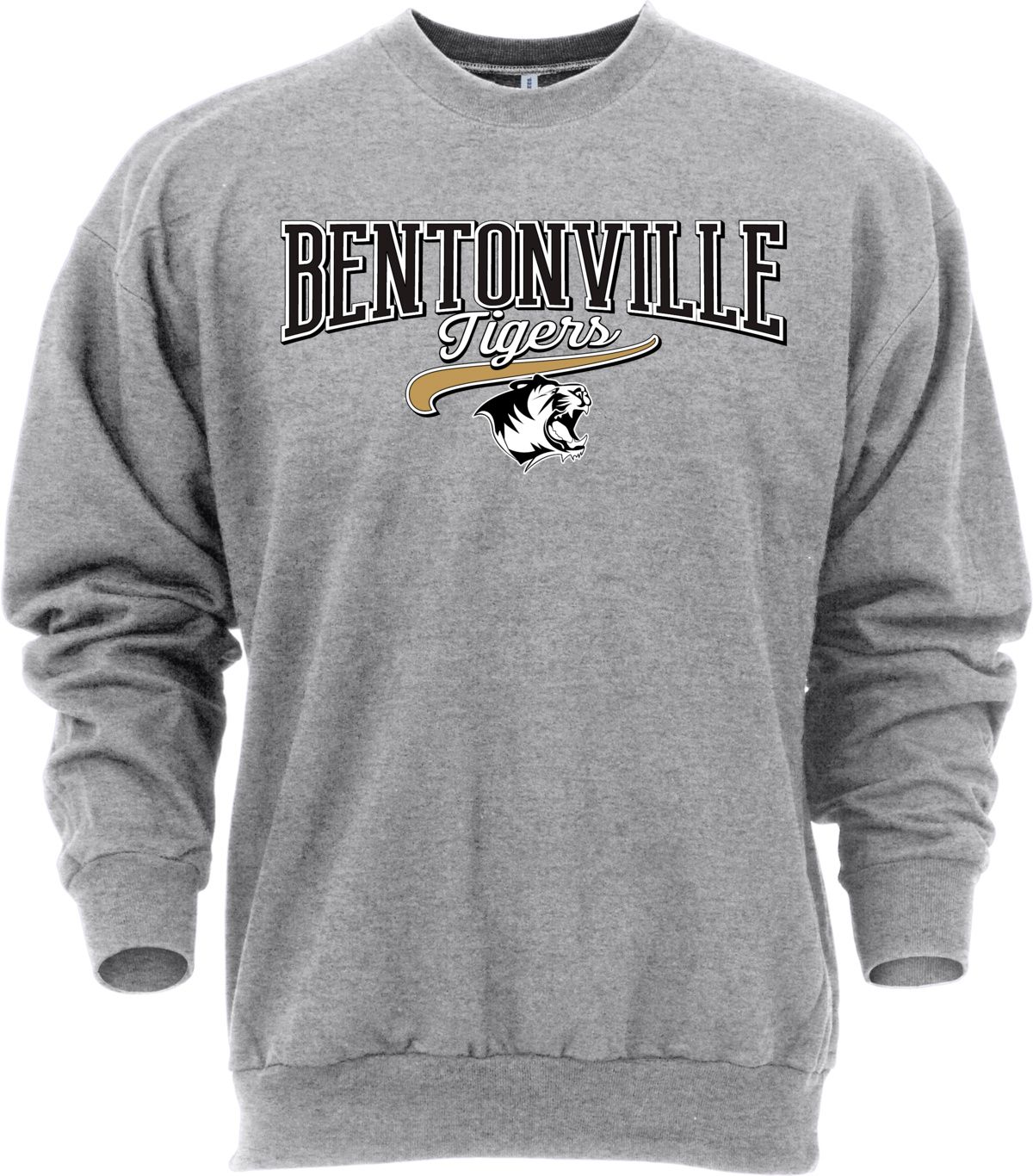 Ohiopyle Prints Adult Bentonville High School Grey Catch Crewneck Sweatshirt