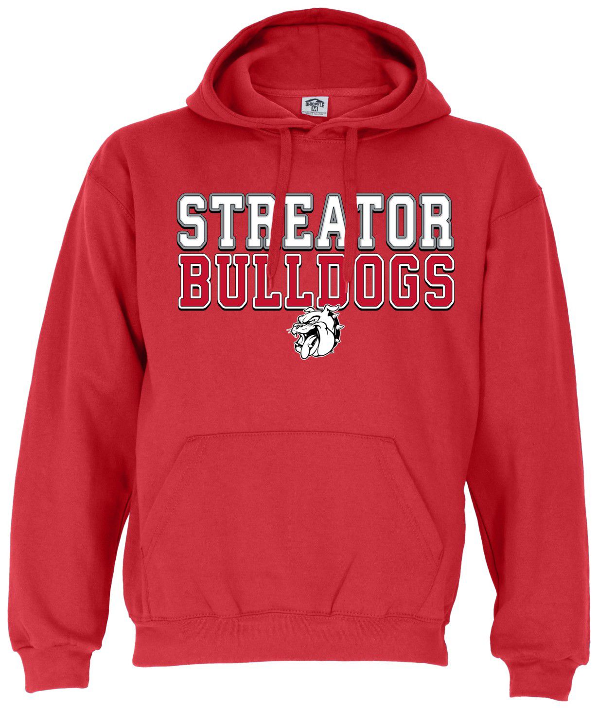 Ohiopyle Prints Adult Streator High School Red Field Hooded Sweatshirt