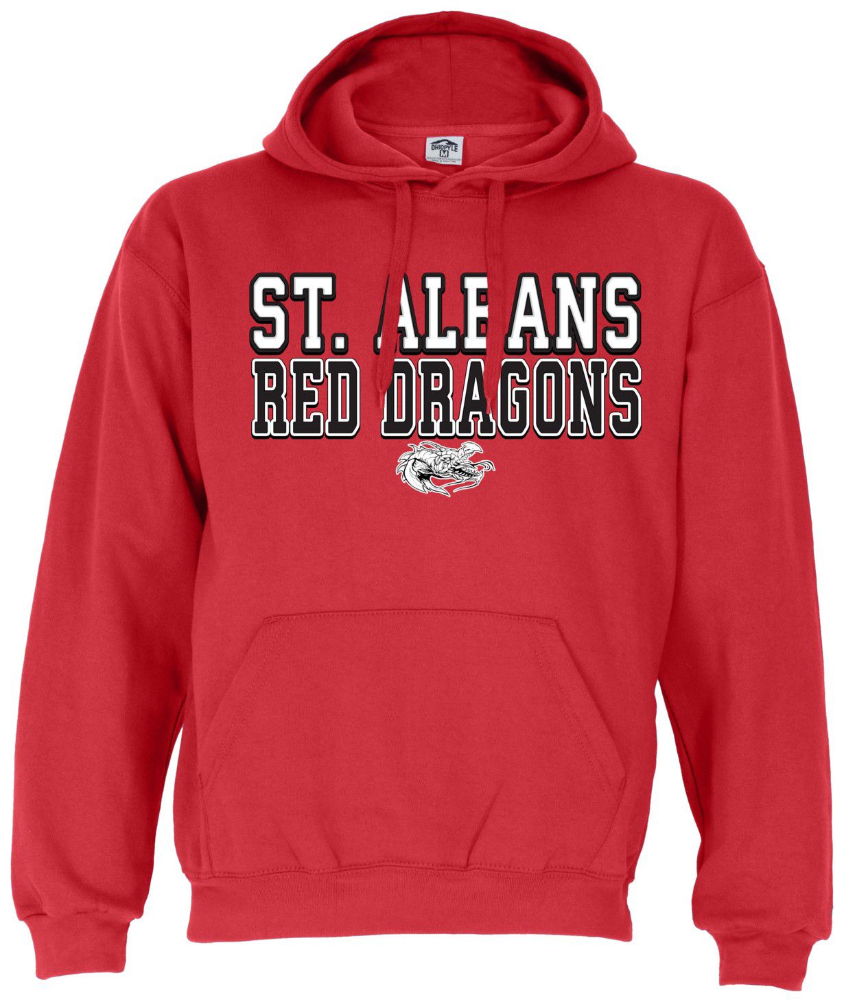 Ohiopyle Prints Adult St. Albans High School Red Field Hooded Sweatshirt