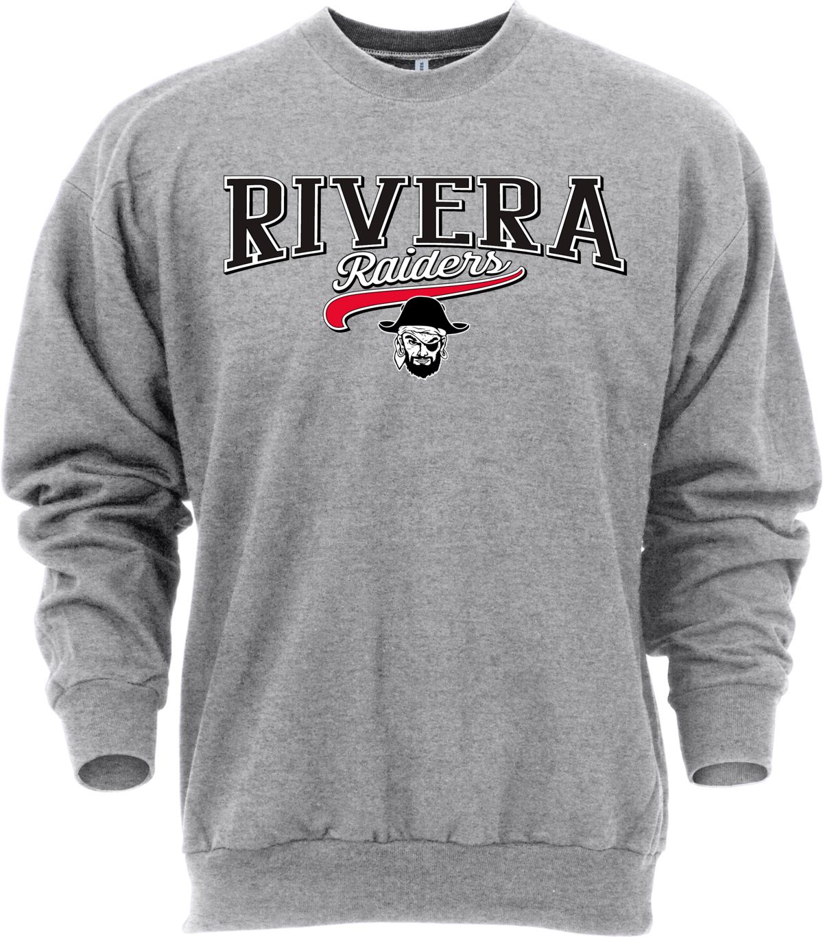 Ohiopyle Prints Adult Rivera High School Grey Catch Crewneck Sweatshirt