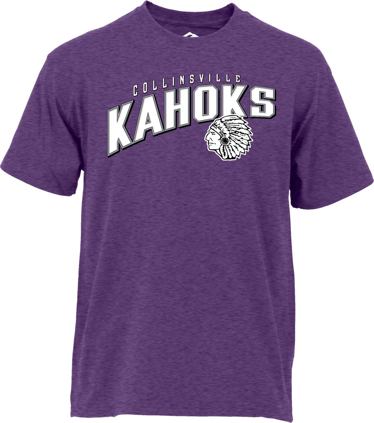 Ohiopyle Prints Men's Collinsville High School Purple Cotton T-Shirt