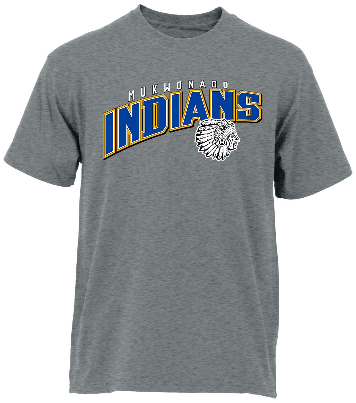 Ohiopyle Prints Adult Mukwonago High School Grey Flyball Ultimate T-Shirt