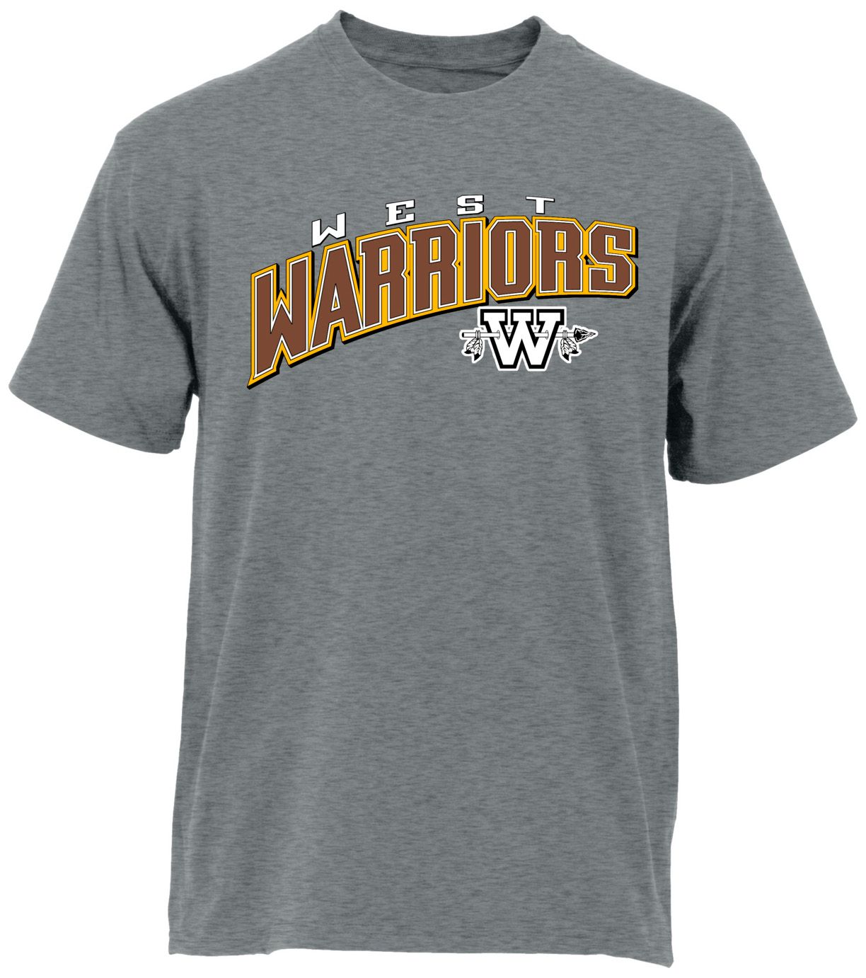 Ohiopyle Prints Adult West High School Grey Flyball Ultimate T-Shirt