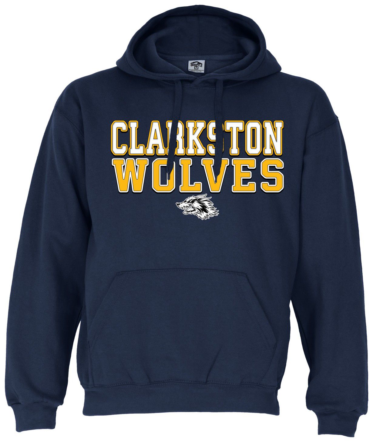 Ohiopyle Prints Adult Clarkston High School Navy Field Hooded Sweatshirt