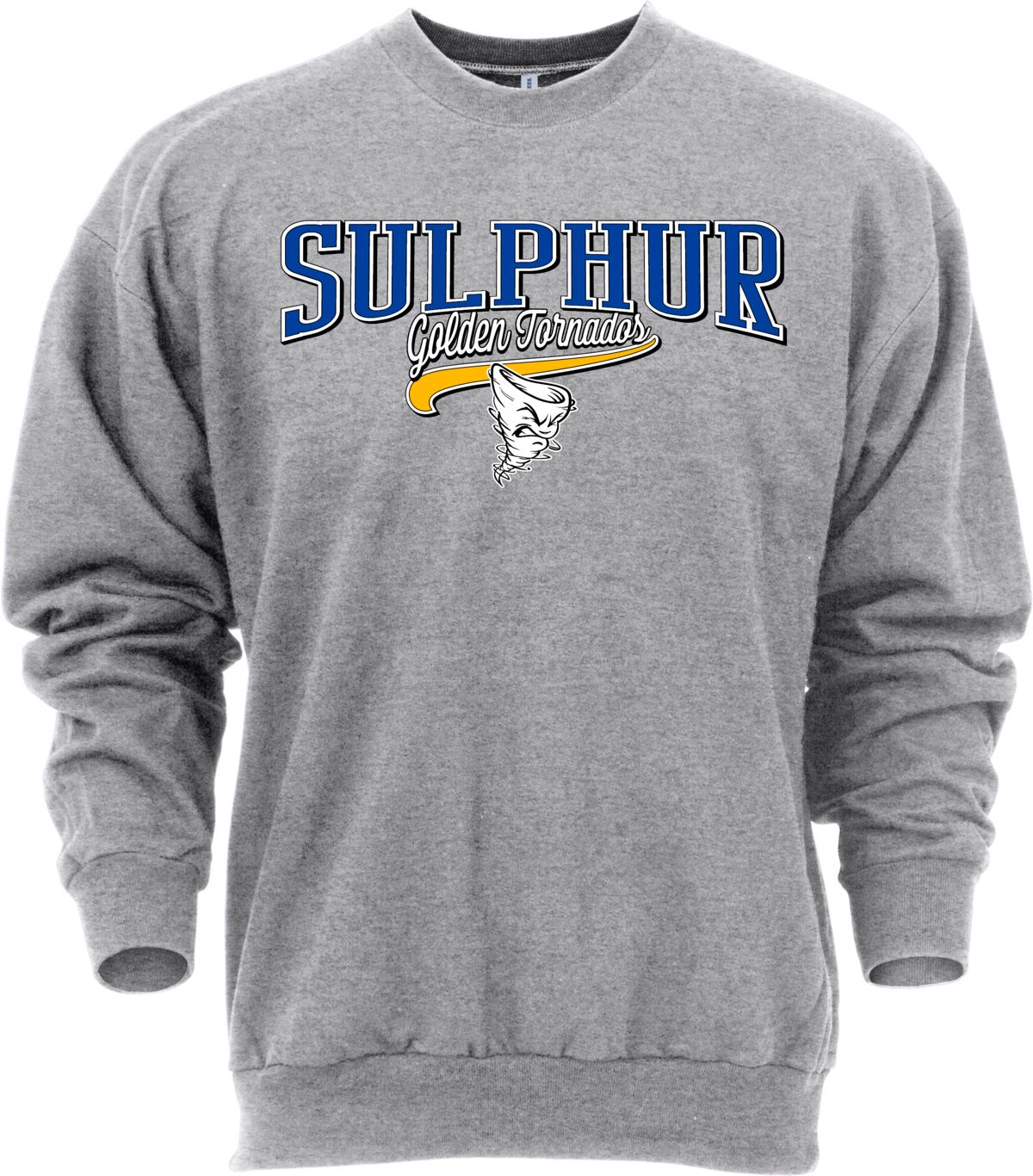Ohiopyle Prints Adult Sulphur High School Grey Catch Crewneck Sweatshirt
