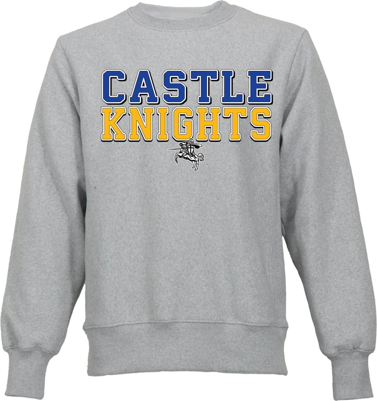 Ohiopyle Prints Men's Castle High School Gray Crewneck Sweatshirt
