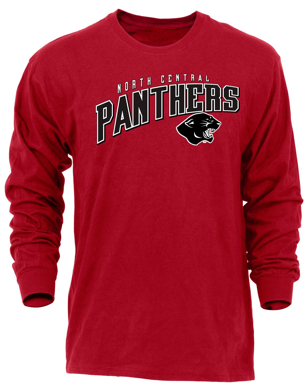 Ohiopyle Prints Adult North Central High School Red Flyball Long Sleeve Shirt