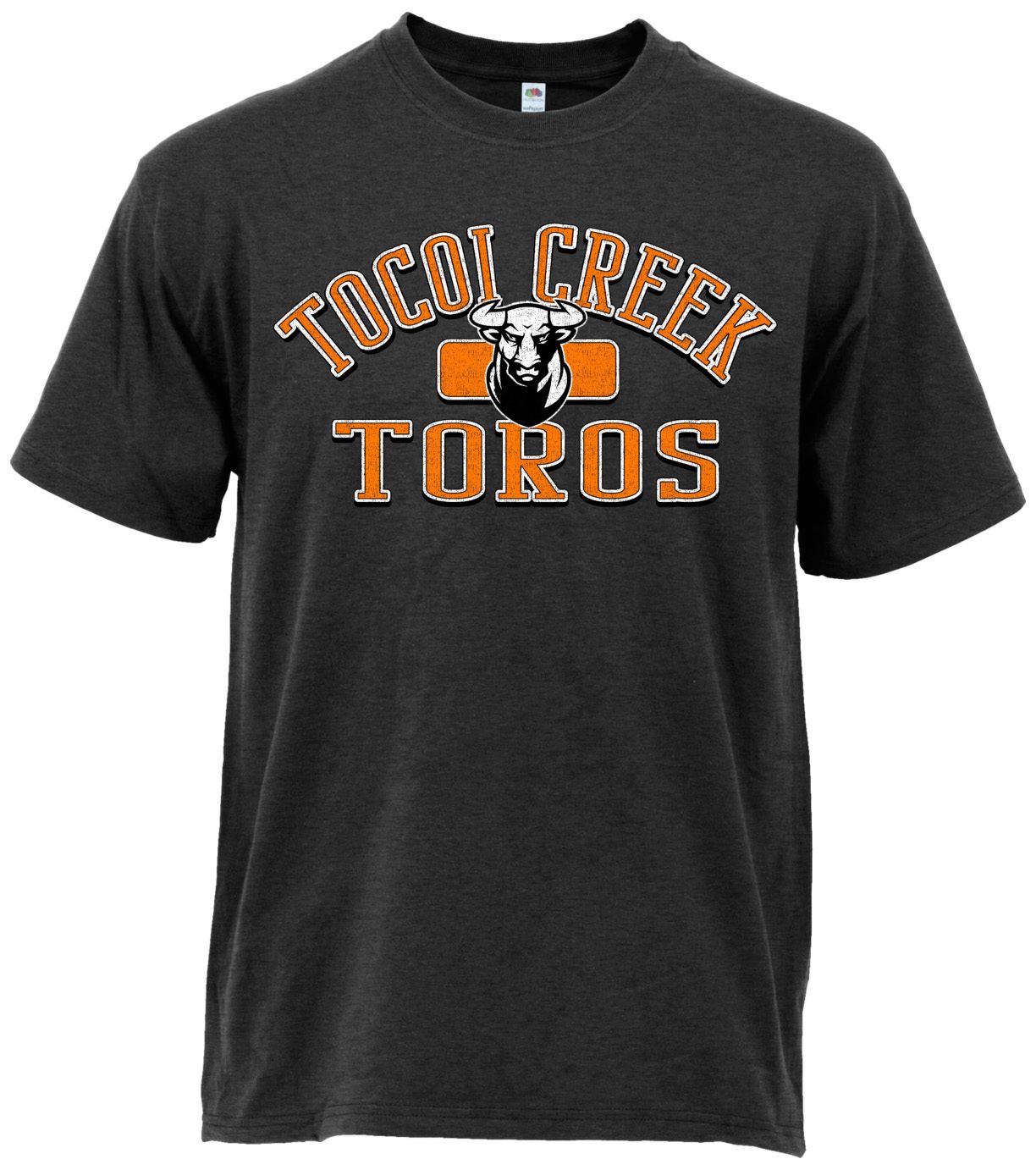 Ohiopyle Prints Adult Tocoi Creek High School Heather Black Plate Ultimate T-Shirt