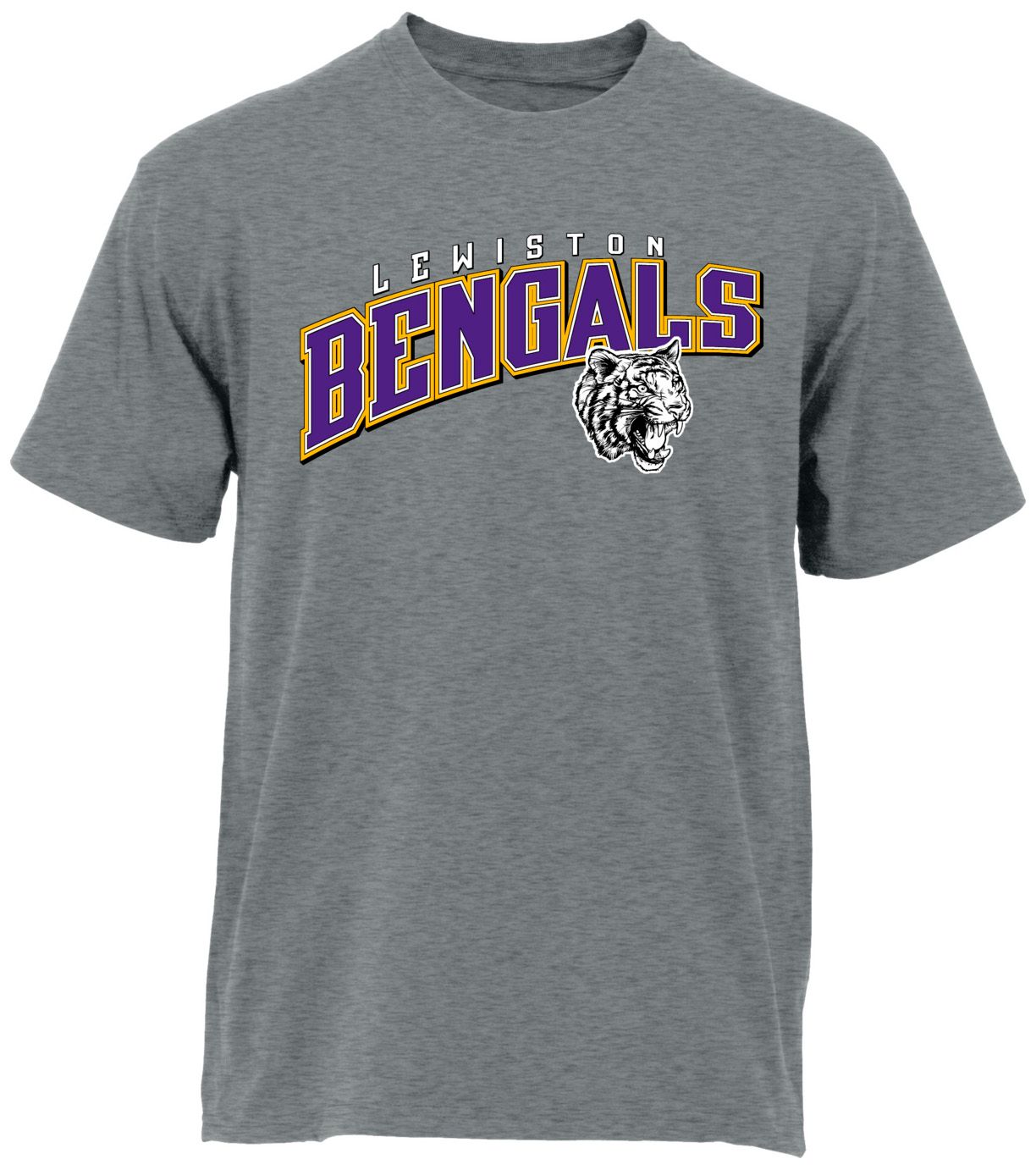 Ohiopyle Prints Adult Lewiston High School Grey Flyball Ultimate T-Shirt