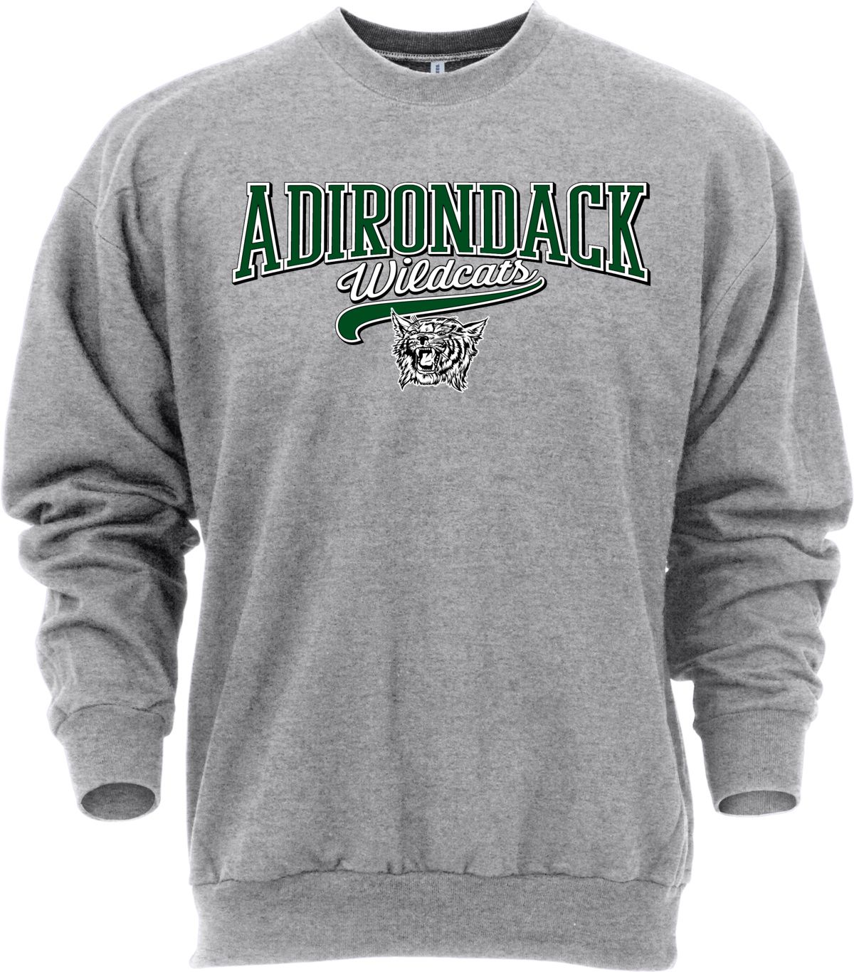Ohiopyle Prints Adult Adirondack Central School Grey Catch Crewneck Sweatshirt