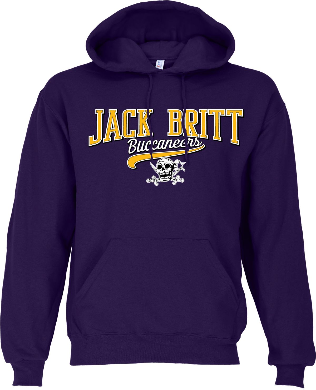 Ohiopyle Prints Men's Jack Britt High School Purple Hoodie