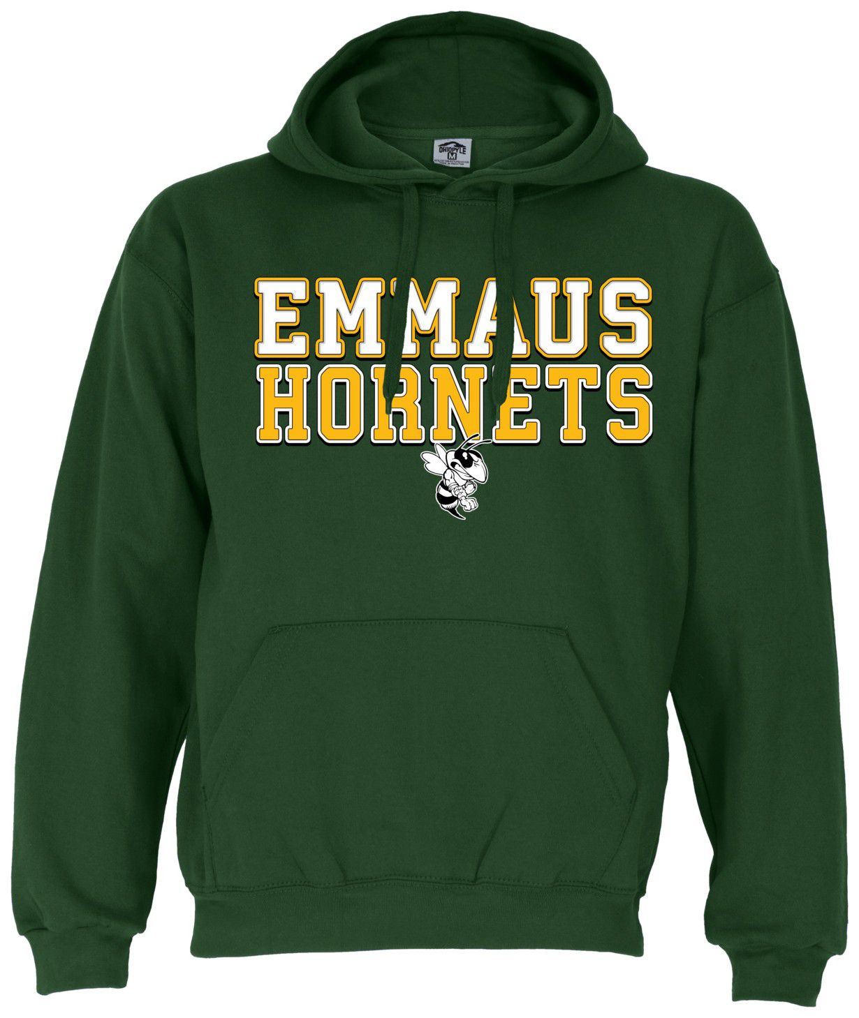 Ohiopyle Prints Adult Emmaus High School Forest Green Field Hooded Sweatshirt
