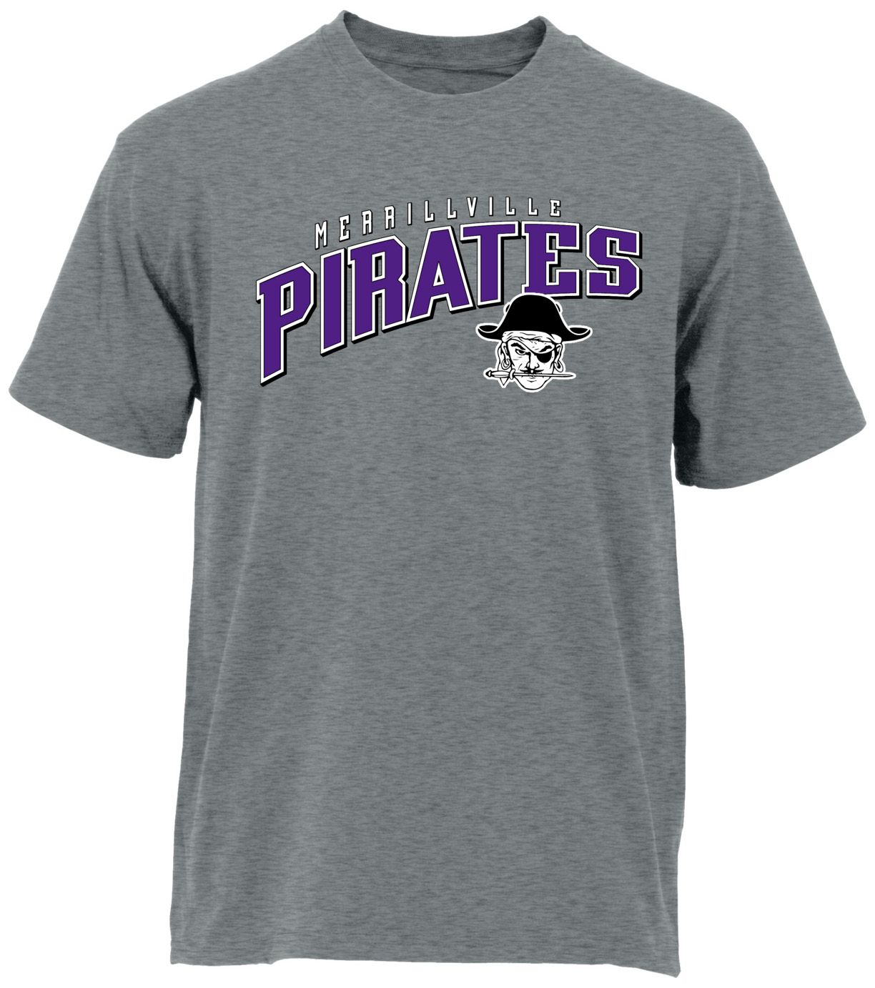 Ohiopyle Prints Adult Merrillville High School Grey Flyball Ultimate T-Shirt