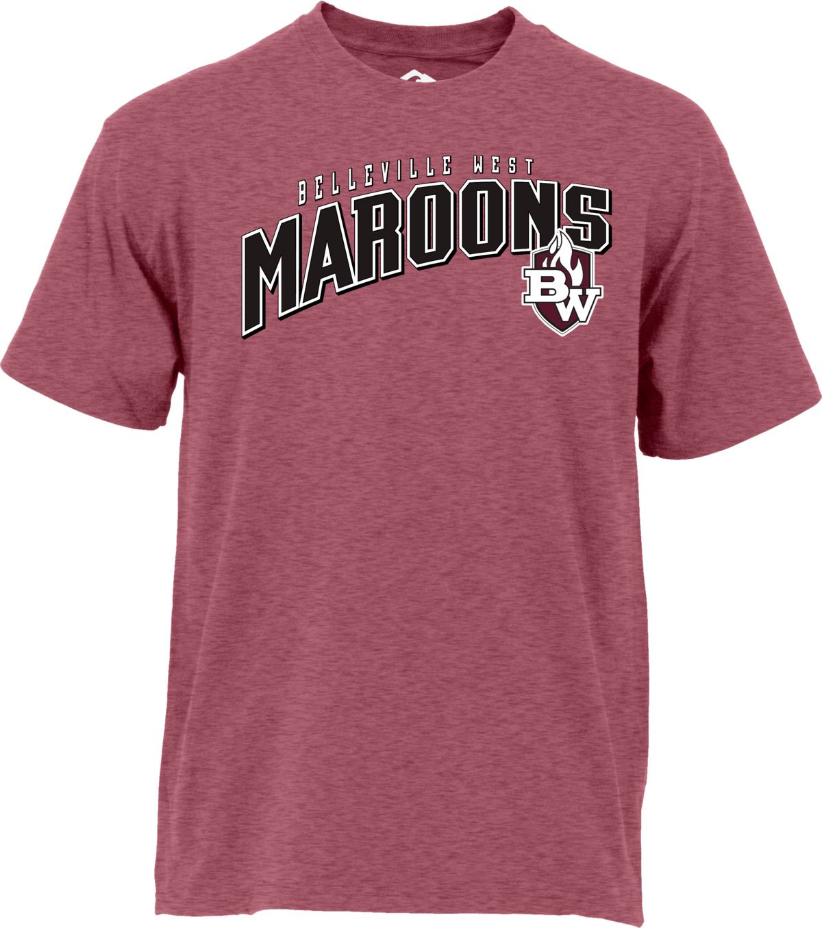 Ohiopyle Prints Men's Belleville East High School Maroon Cotton T-Shirt