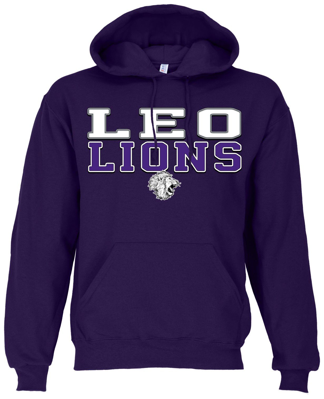 Ohiopyle Prints Adult Leo Jr Sr High School Purple Field Hooded Sweatshirt