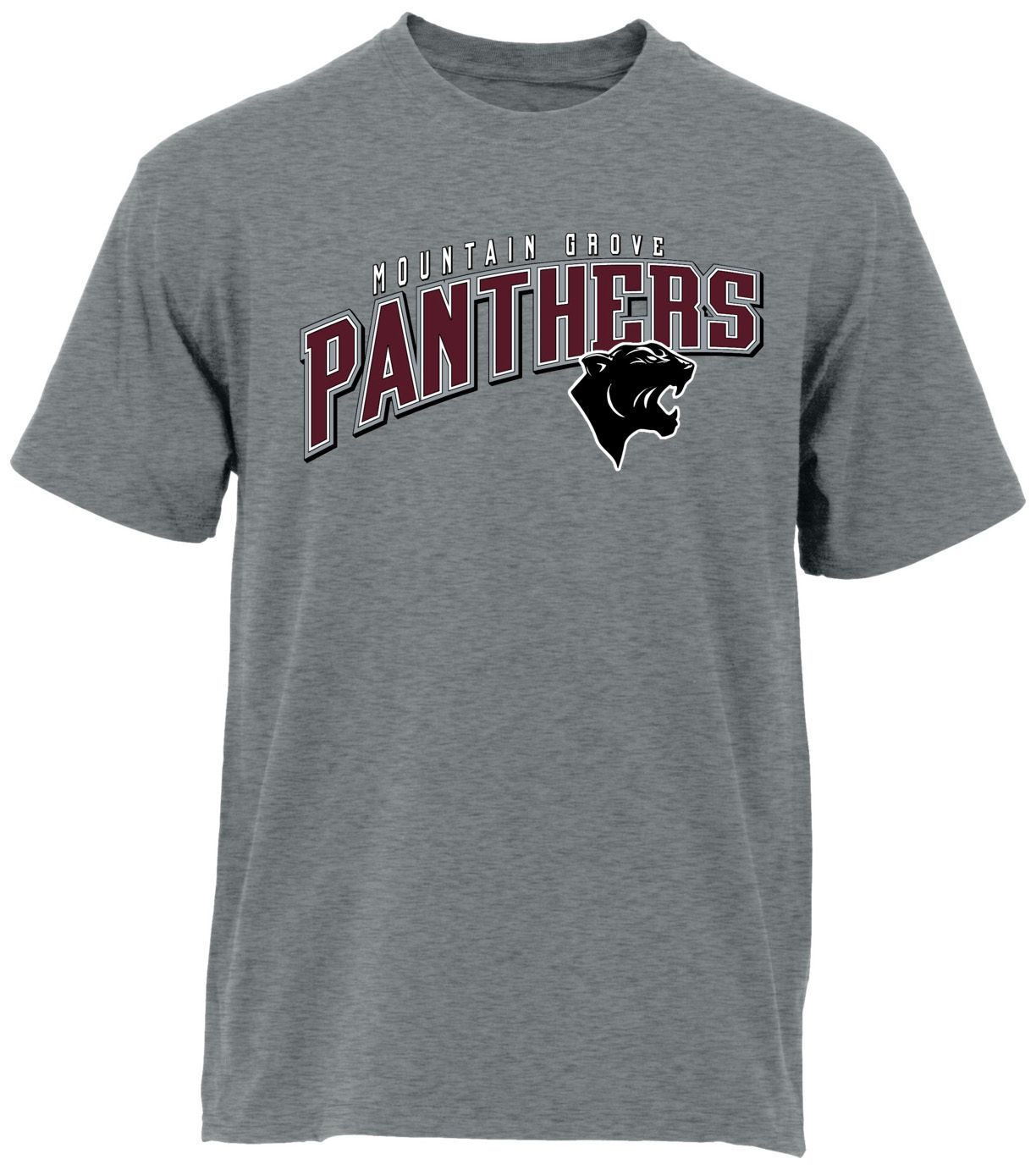 Ohiopyle Prints Adult Mountain Grove High School Grey Flyball Ultimate T-Shirt