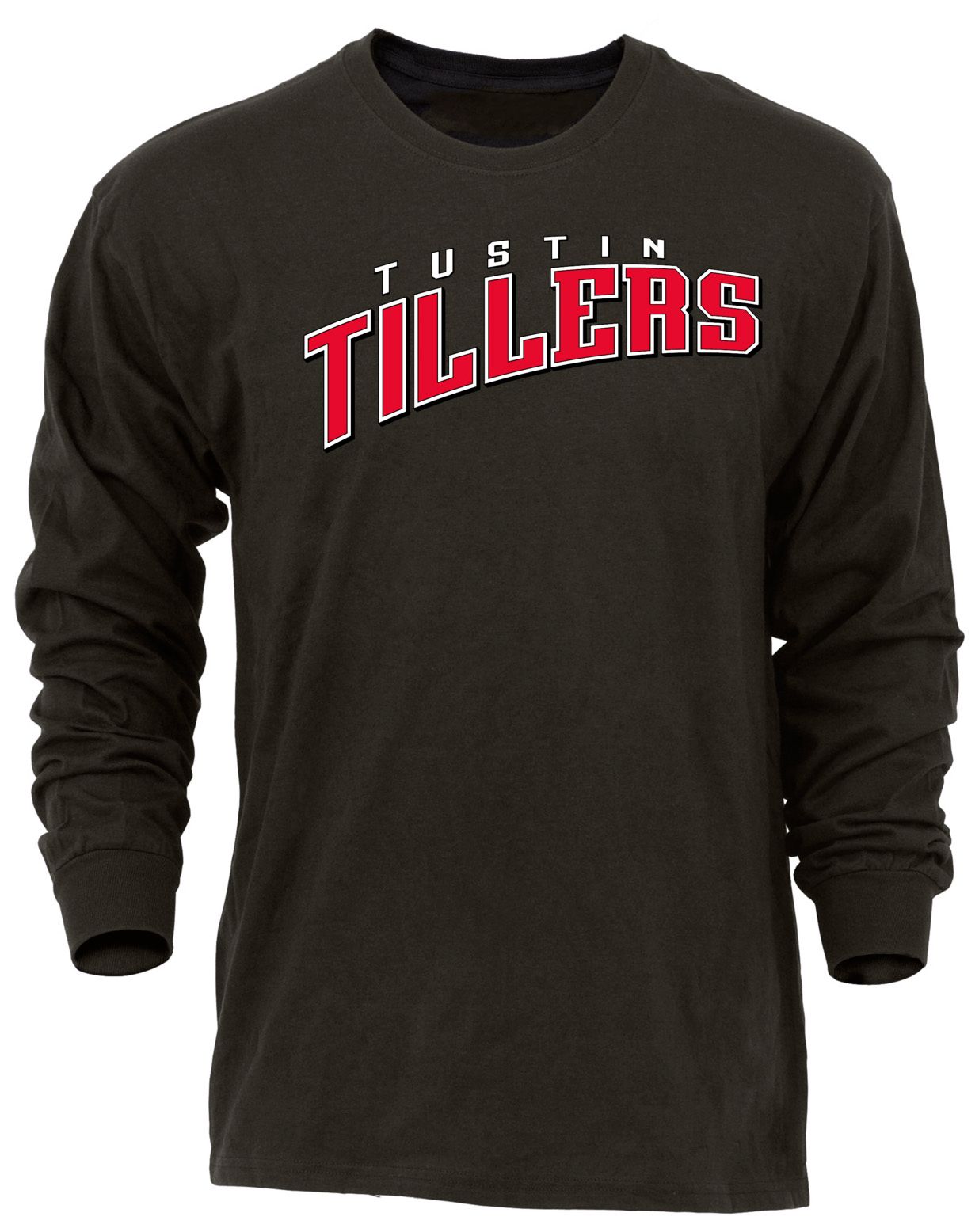Ohiopyle Prints Adult Tustin High School Black Flyball Long Sleeve Shirt