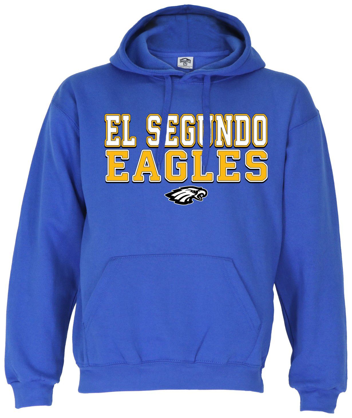 Ohiopyle Prints Adult El Segundo High School Royal Blue Field Hooded Sweatshirt