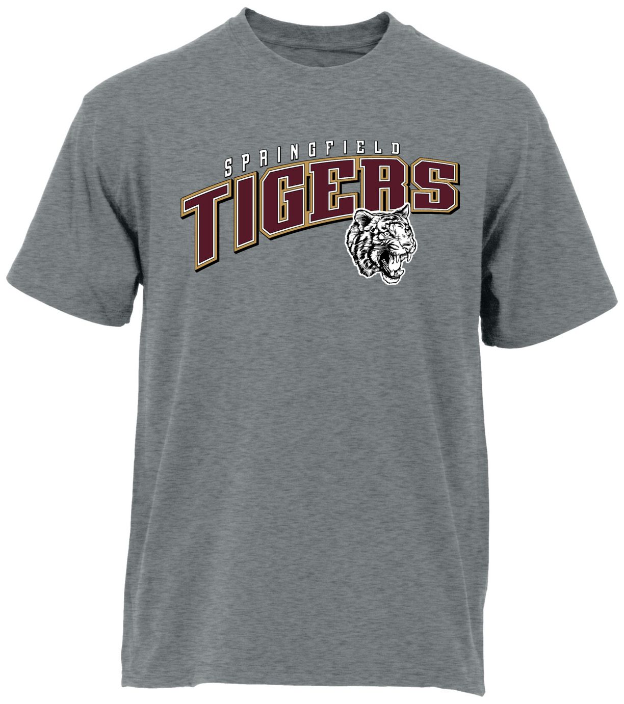 Ohiopyle Prints Adult Springfield High School Grey Flyball Ultimate T-Shirt