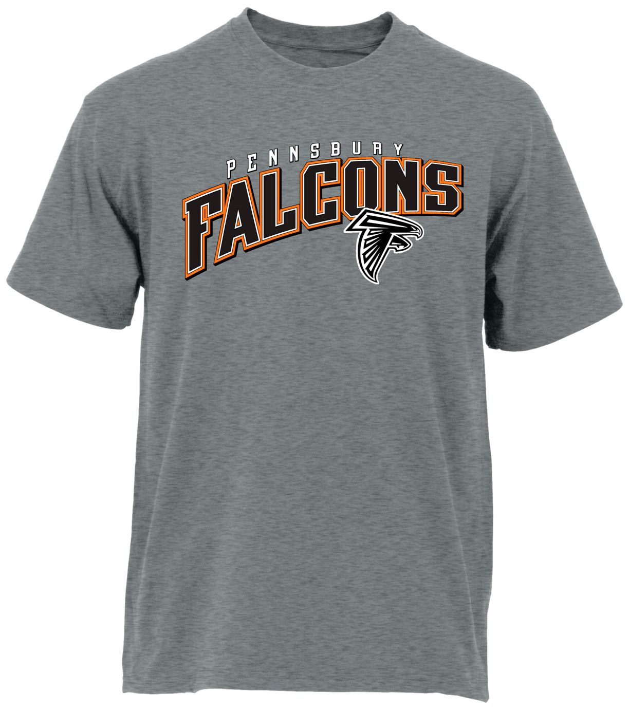 Ohiopyle Prints Adult Pennsbury High School Grey Flyball Ultimate T-Shirt