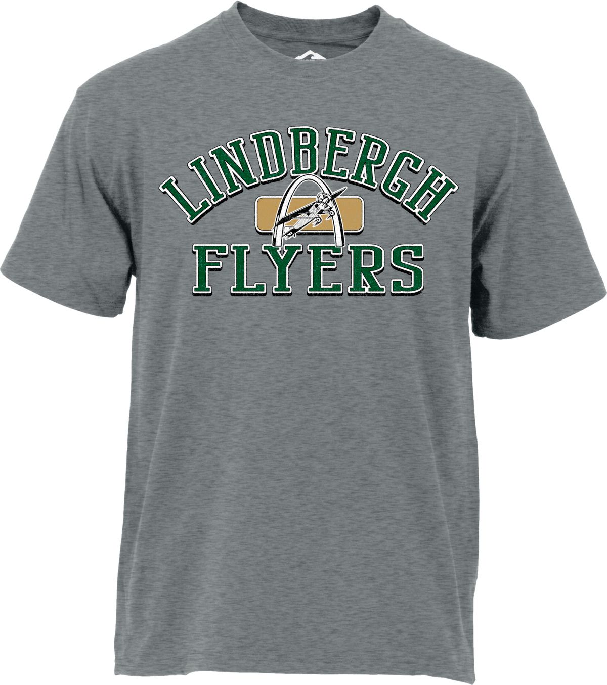 Ohiopyle Prints Men's Lindbergh High School Gray Cotton T-Shirt