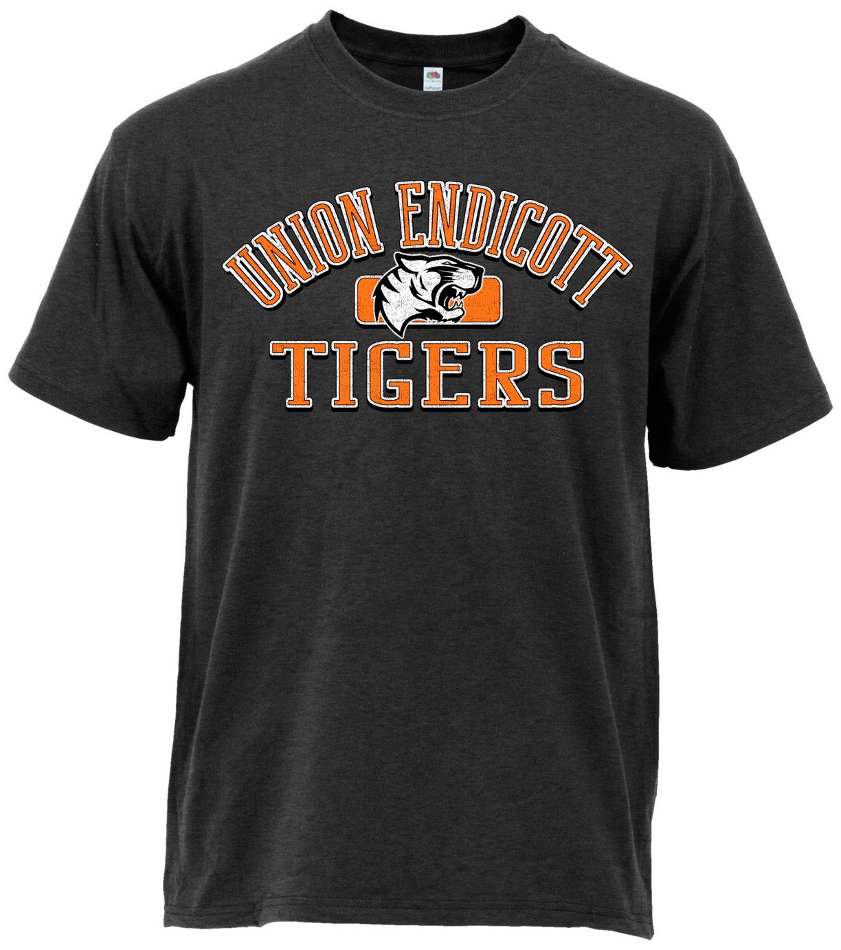 Ohiopyle Prints Adult Union Endicott High School Heather Black Plate Ultimate T-Shirt