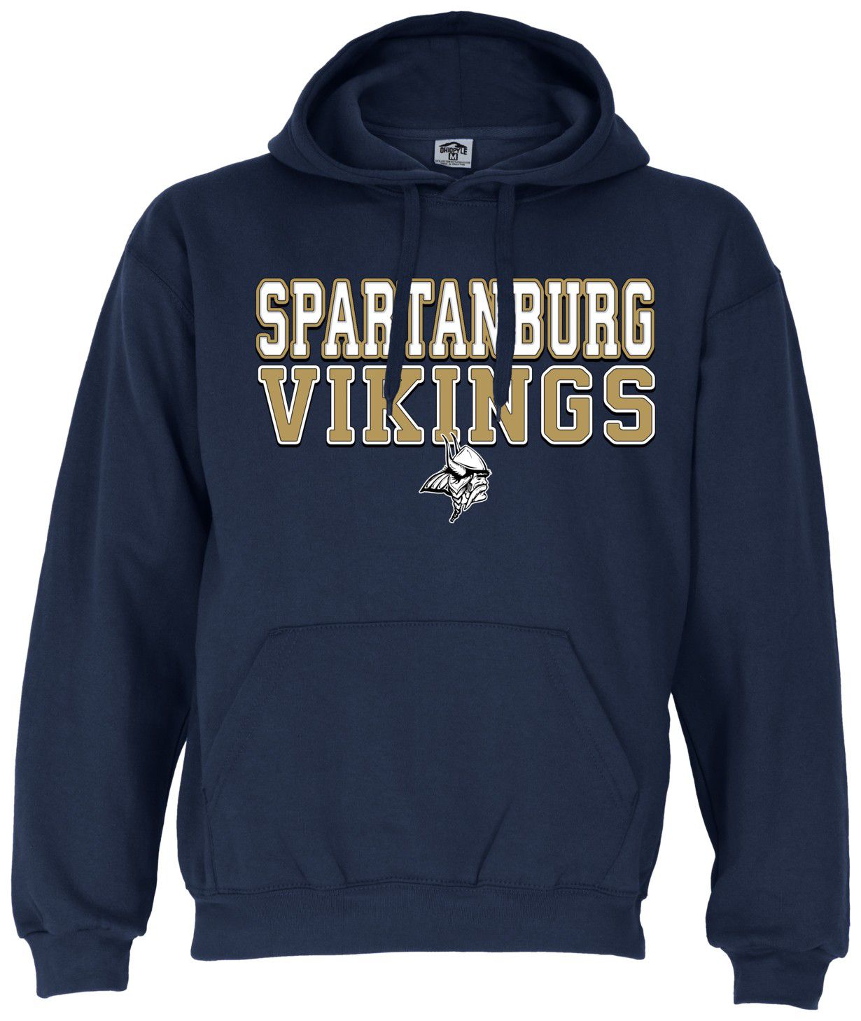 Ohiopyle Prints Adult Spartanburg High School Navy Field Hooded Sweatshirt