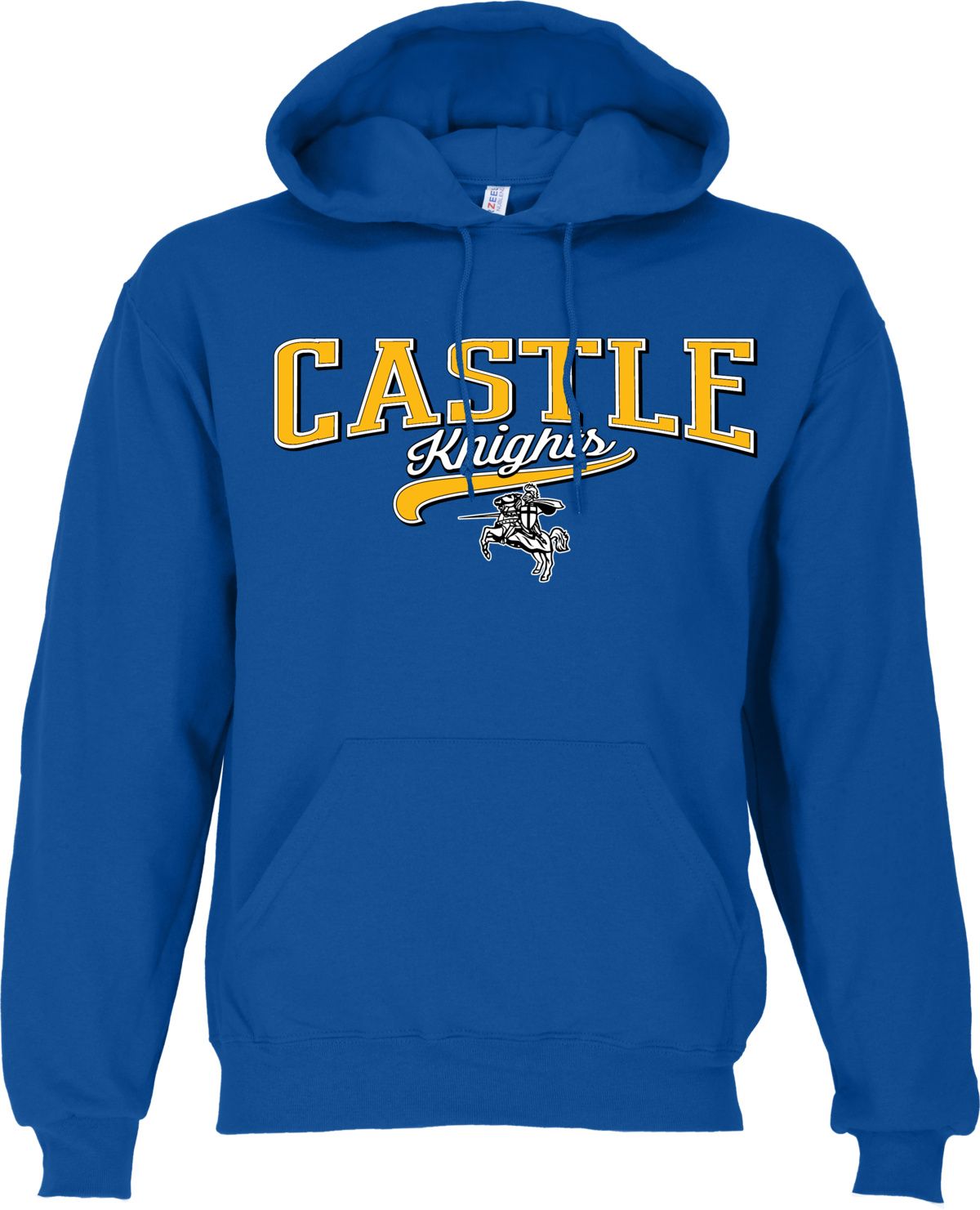 Ohiopyle Prints Men's Castle High School Royal Hoodie