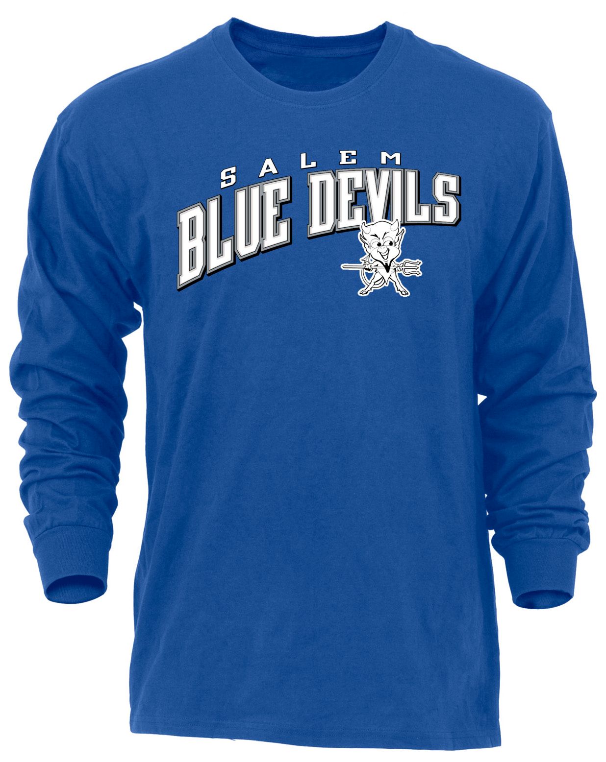 Ohiopyle Prints Adult Salem High School Royal Flyball Long Sleeve Shirt