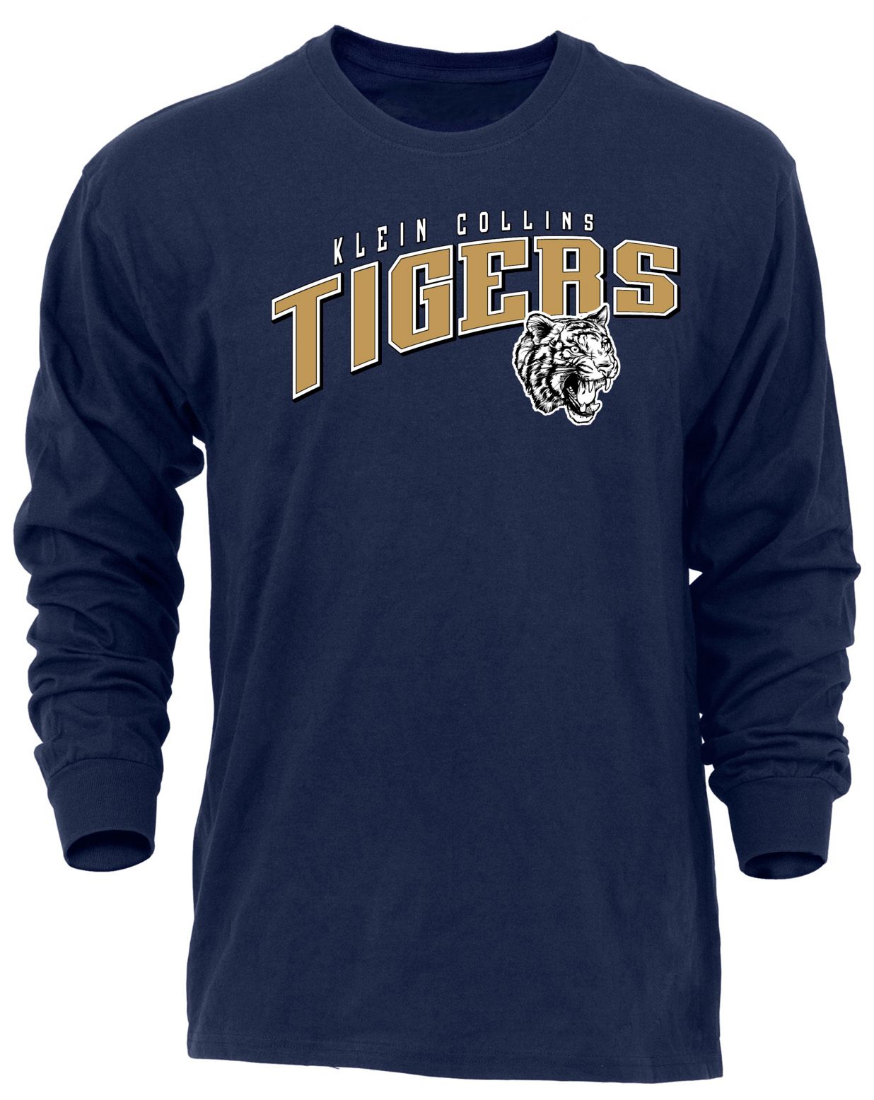 Ohiopyle Prints Adult Klein Collins High School Navy Flyball Long Sleeve Shirt